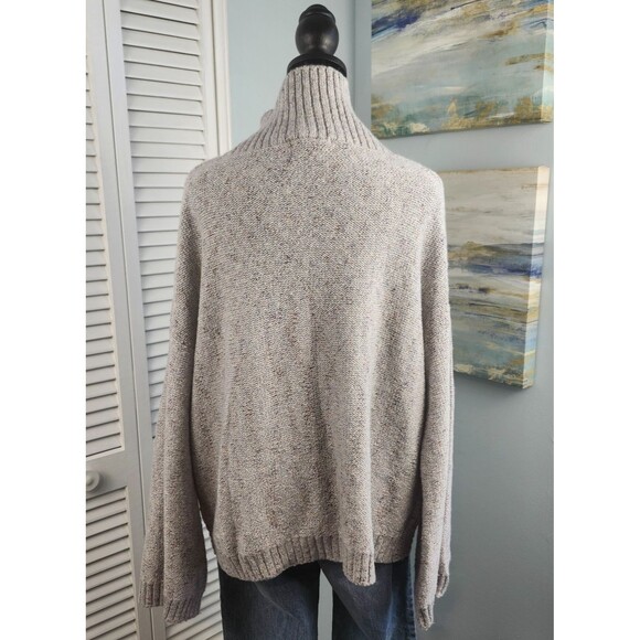 89th & Madison Cable Knit Sweater M/L Bell Sleeve Sparkle Marled Gray Pullover - Picture 5 of 9
